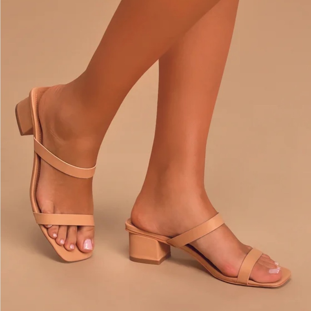 Lulu’s Shoes | Fallyn Naked Hazelnut Mules size 7.5